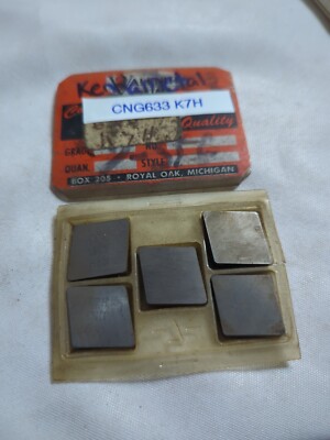 NOS 5 pcs.  CNG 633   Kennametal Repack Some Grease  K7H Carbide Inserts (B1)