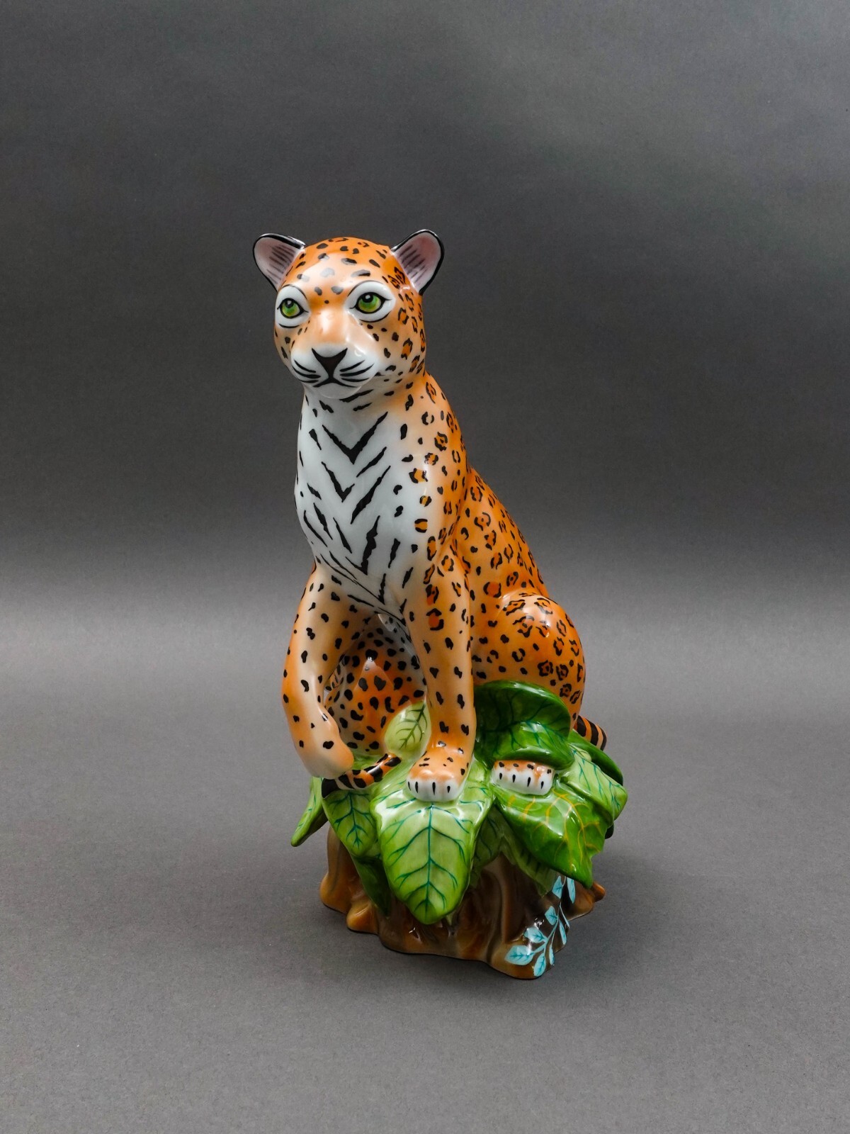 Lynn Chase Jaguar Jungle Mother & Cub Porcelain Figurine 10