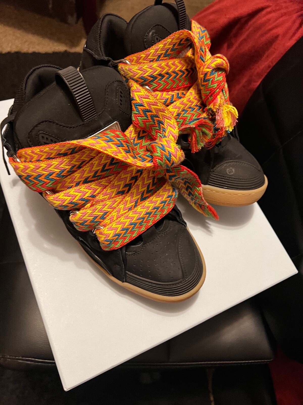 Lanvin Curb Sneakers 42 Black Orange | eBay Lanvin Curb Sneakers 42 Black Orange | eBay
