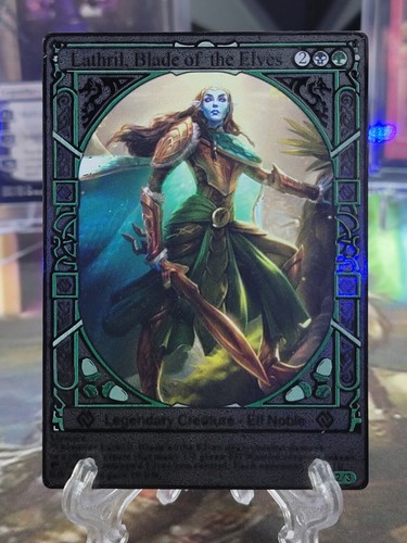 マジック：ザ・ギャザリング Lathril, Blade of the Elves Mana foil NM Lathril, Blade of the Elves (Borderless) (Mana Foil