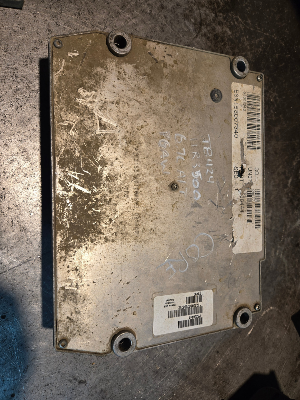 2010-2012 DODGE RAM 2500/3500 ECM 6.7 PCM ECU 5268444 CUMMINS CM2200 - Picture 6 of 8