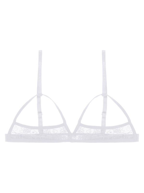 Sexy Women Lace 1/4 Cup Push Up Bra Top Cupless Bralette Underwire Clubwear