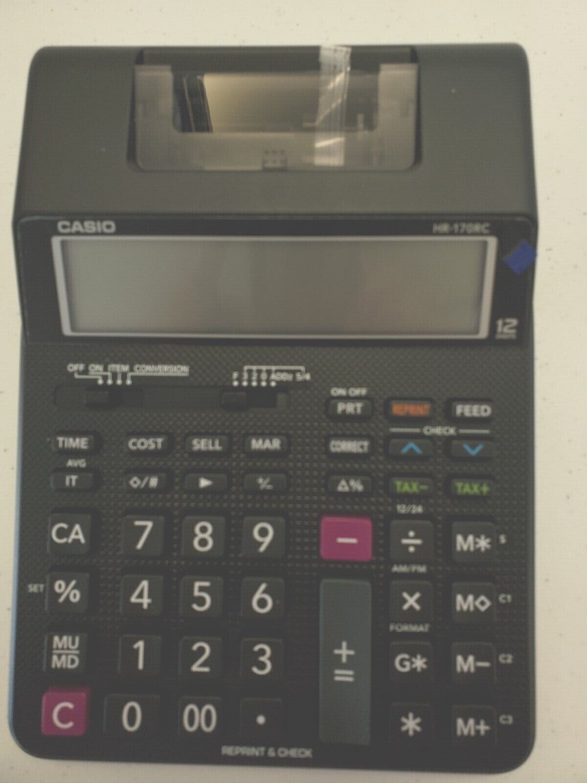 Desk Calculator Casio HR-170RC Printing Desktop Calculator With - Main Image