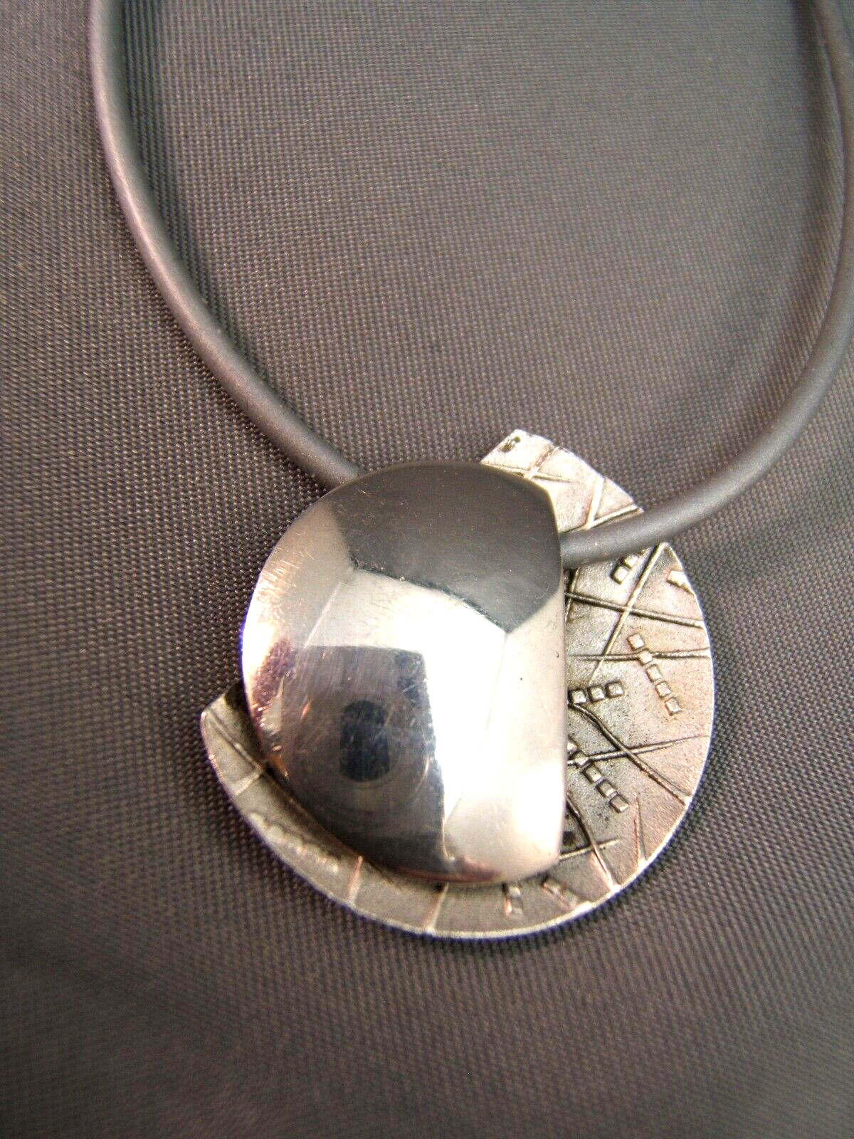 Daniel Vior Sterling Silver 397 Designer Geometric Pendant