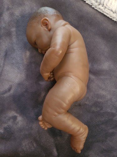 berenguer baby doll 14” african american realistic reborn baby doll brown eyes