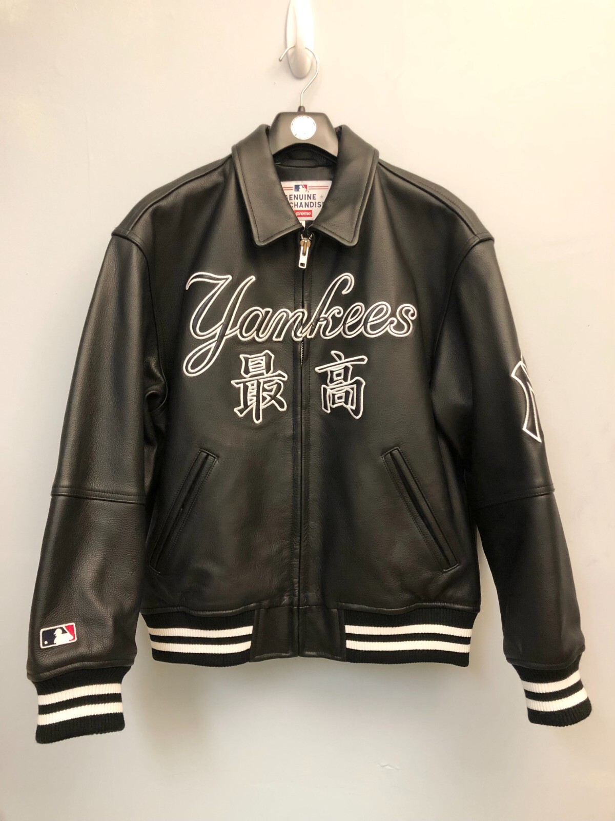 NWT Supreme New York Yankees Kanji Leather Varsity Jacket NWT Supreme New York Yankees Kanji Leather Varsity Jacket