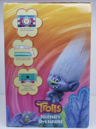 Dreamworks Trolls Disco Party Karaoke Machine Kids Toy/CD Player/Mic