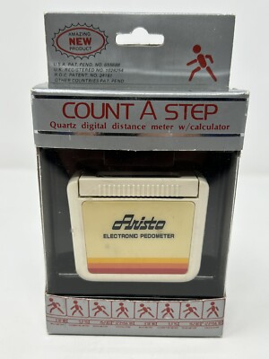 Vintage Count A Step Aristo Pedometer-Distance Meter With Calculator-New In Box!