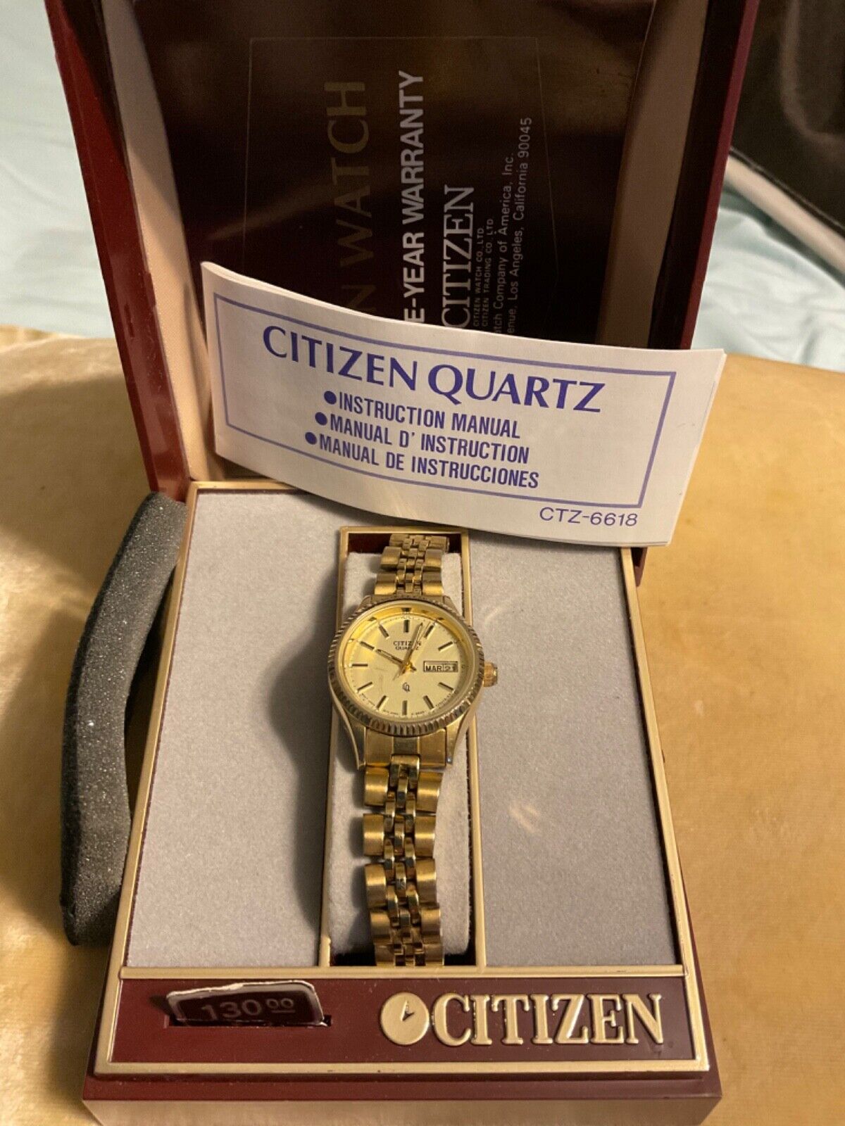 Citizen Quartz Watch CTZ-6618 w|Original Box Instruction Citizen Quartz Watch CTZ-6618 w|Original Box Instruction