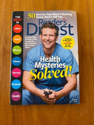 Reader's Digest Magazine April 2013 Health Mysteries Solved Secrets Movies TV