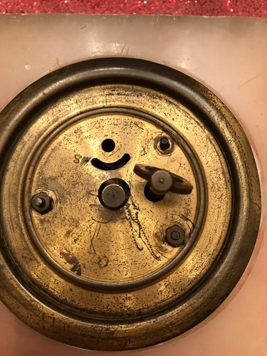 Estate Antique Solid Marble Wind-up Clock/Still Works