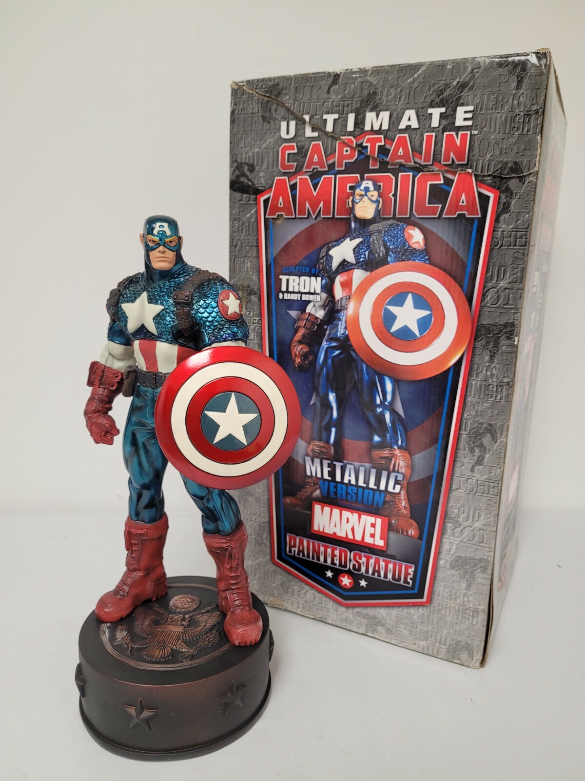 Statue Captain America BOWEN – édition Limitée Métallisée – Résine Collection