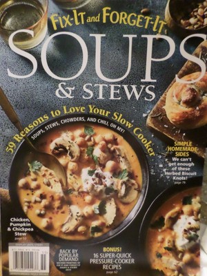 Fix it & Forget It Soups & Stews  - Meredith Publishing  - NEW - no ads 