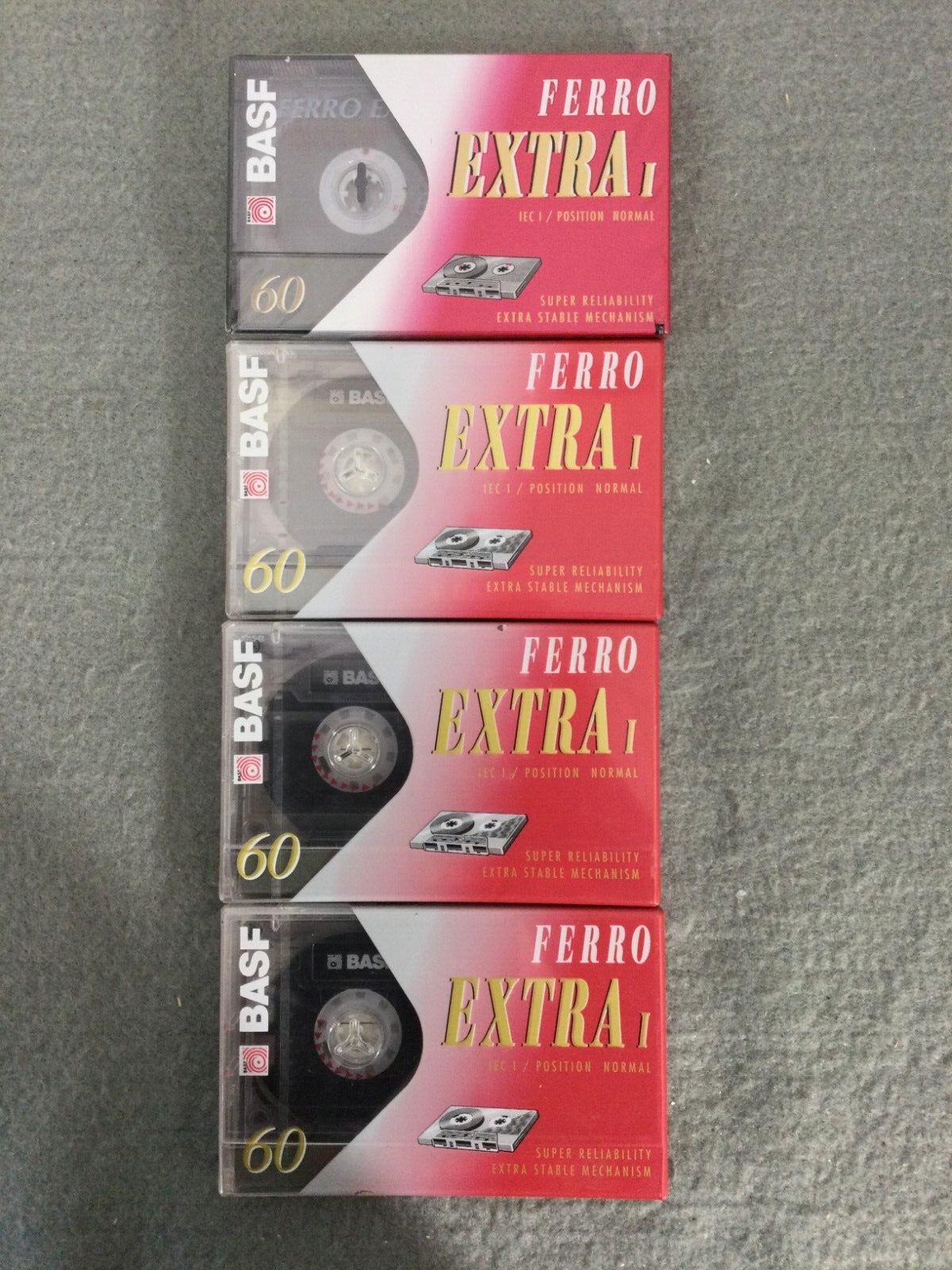 VTG BASF Ferro Extra I 60 Min Normal Bias Audio Cassette Tape France Lot of 4