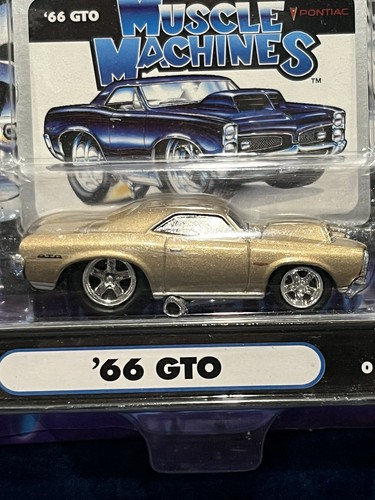 4台set/MUSCLE MACHINES/70CUDA/66GTO 1/64 MUSCLE MACHINES 1966 PONTIAC GTO GOLD | eBay