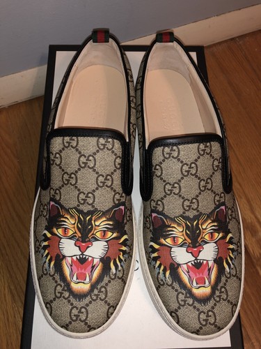 Gucci Mens Angry Cat Dublin Slip On Sneaker Size 13 GUC 14 US $550