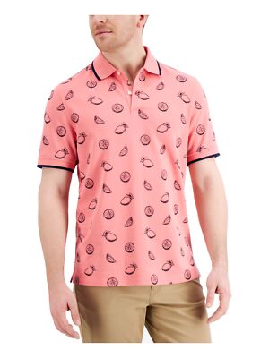 

CLUBROOM Мужская розовая рубашка-поло Classic Fit Performance Stretch, Розовый, 100123230MN