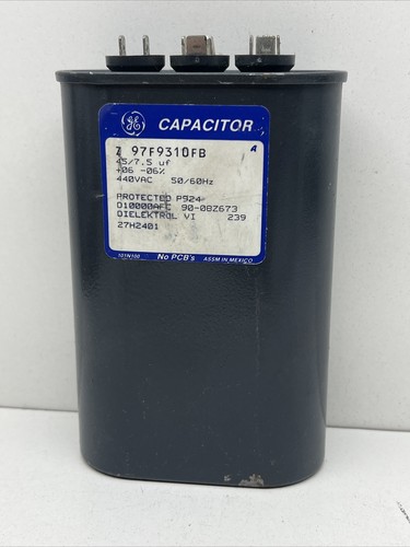 GE Dielektrol Z97F9310FB Oval Run Capacitor 40/7.5uf 440VAC