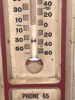 Vtg Byrd Snodgrass Ambulance Service Advertising Thermometer El Dorado KS kansas