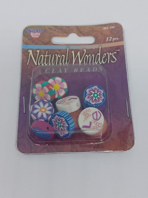 VTG 2003 Nicole Crafts Natural Wonders Clay Beads Love Daisy Flowers New NOS
