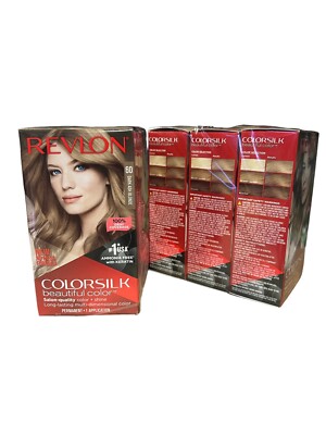 6 PACK~ REVLON Colorsilk - Color Permanent Hair Dye - #60 Dark Ash Blonde Ea.