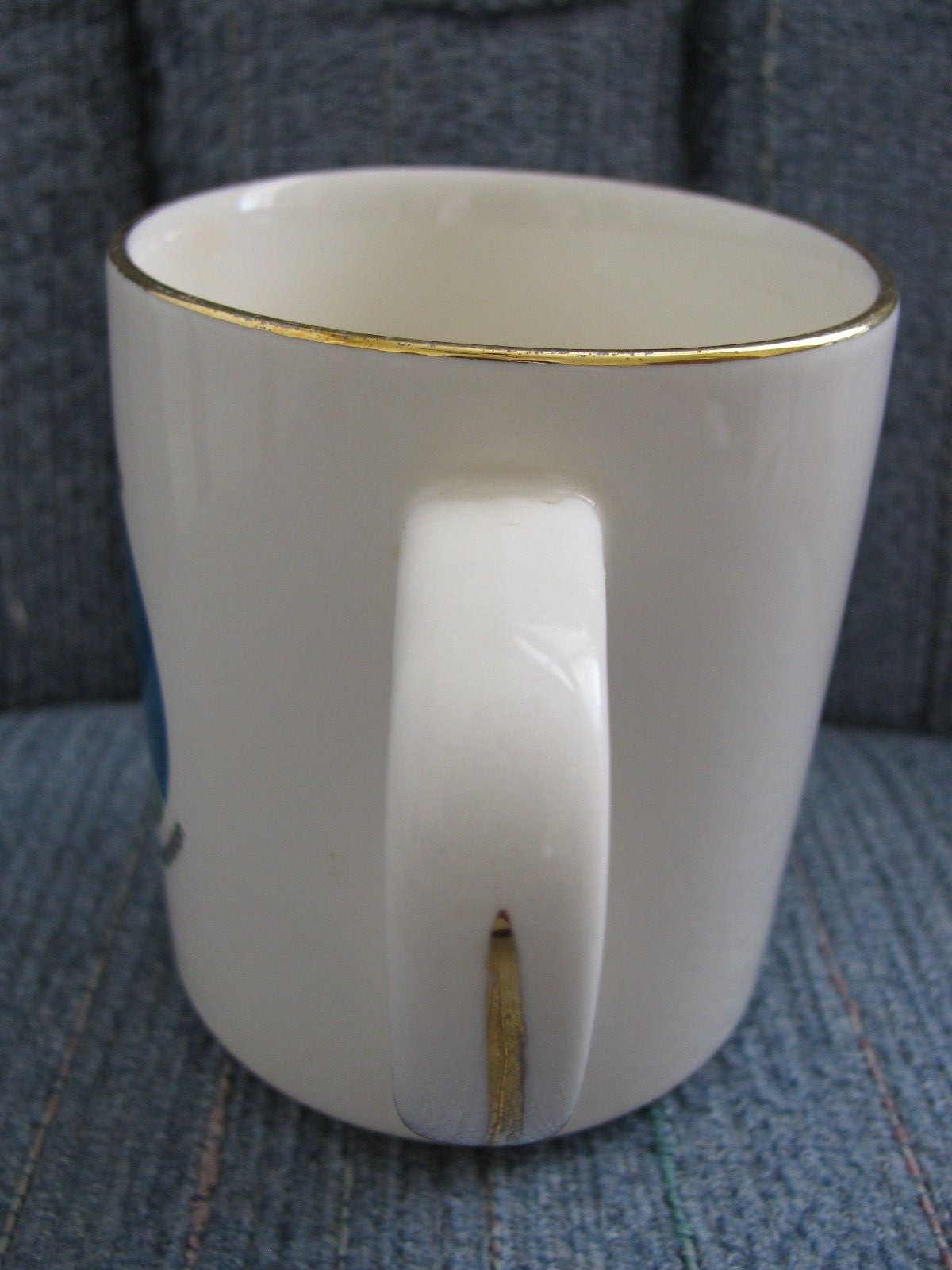 Vtg 1970s DEA DOJ Drug Enforcement Administration 8 oz Ceramic Mug Gold Trim