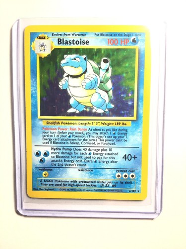 BLASTOISE - 2/102 - Base Set - Holo - Pokemon Card - EXC