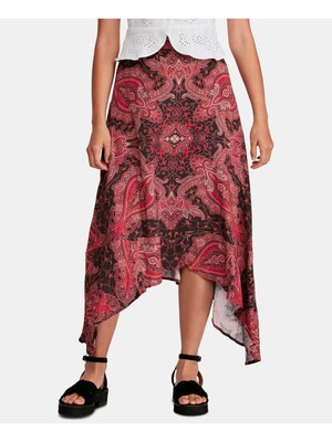 

Красная женская юбка миди FREE PEOPLE с рисунком пейсли, Красный