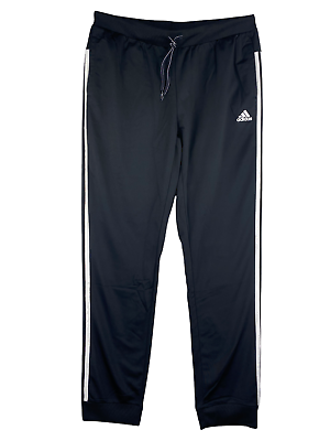 Adidas Women Sz XL Pants Black White Activewear 2 Pocket StringTie Prime Green
