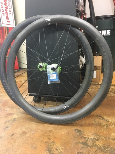 Reynolds Aero 46 Carbon Tubular Wheel Set With Sour Apple Green Chris King Hubs
