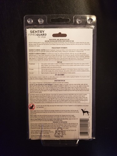 Sentry Fiproguard Flea And Tick Topical For Dogs, 23-44  Lbs, 3 Count