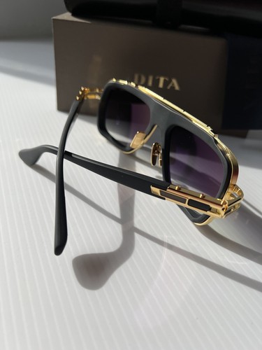 Pre-owned Dita Lxn-evo Dts403-a-01 Matte Black Gold Gray Gradient Lens Sunglasses Authenti