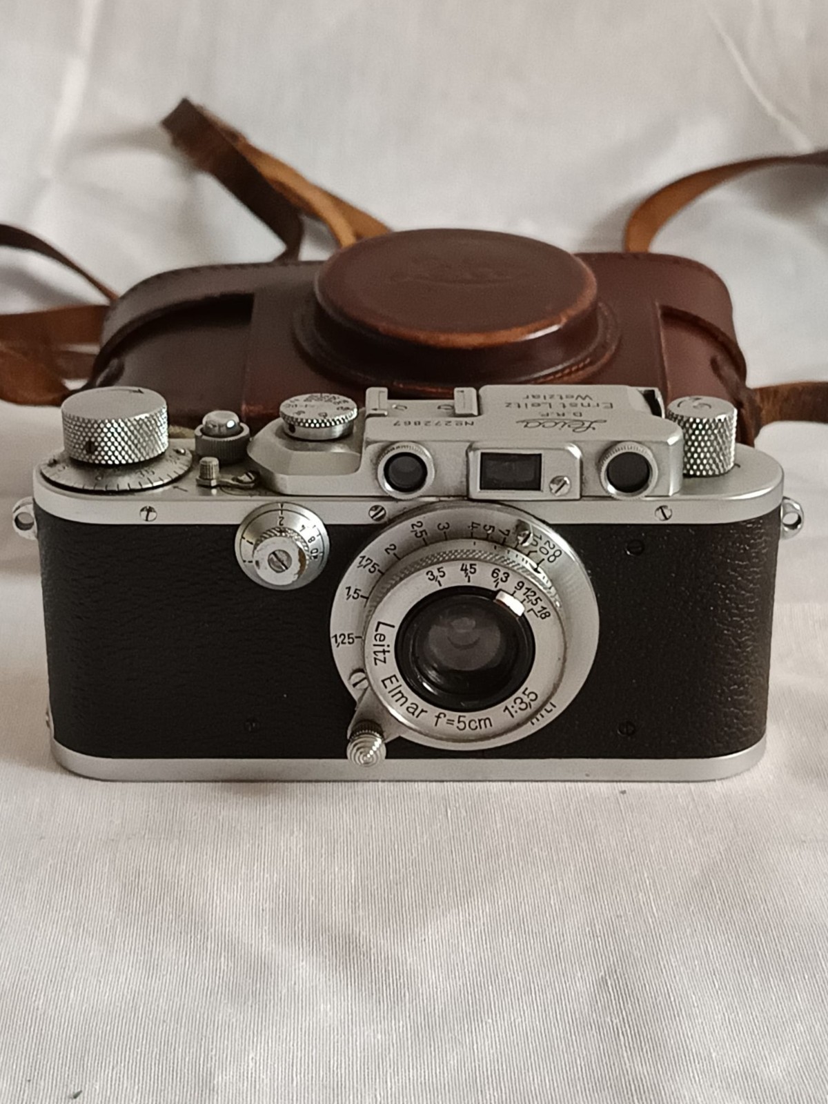 1938 - Vintage Leitz Leica IIIa 35mm Telemetro Camera Lens