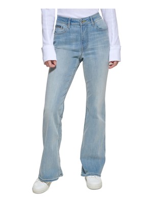 

DKNY JEANS Женские синие джинсы-клеш на молнии с узкой талией и высокой талией 31\12, Синий, E1RK0756