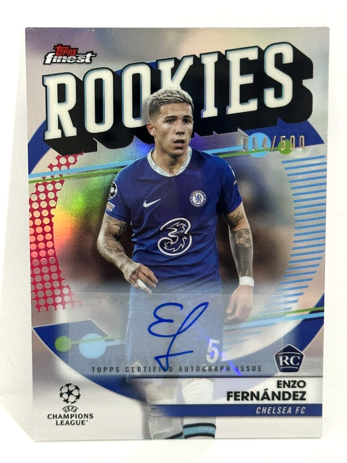 22-23 Topps Stadium ENZO RC 直筆サイン 世界50枚 2022-23 Topps UEFA Club Competitions Enzo Fernandez RC #/99