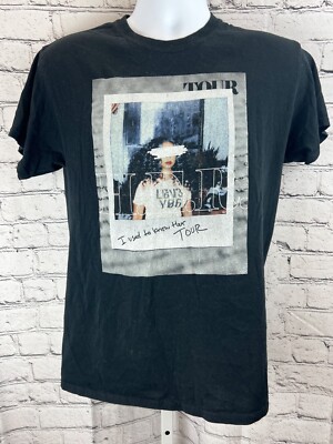 The Thread Shop H.E.R T-Shirt Men's Size L Black Cotton Short Sleeves Crew Neck