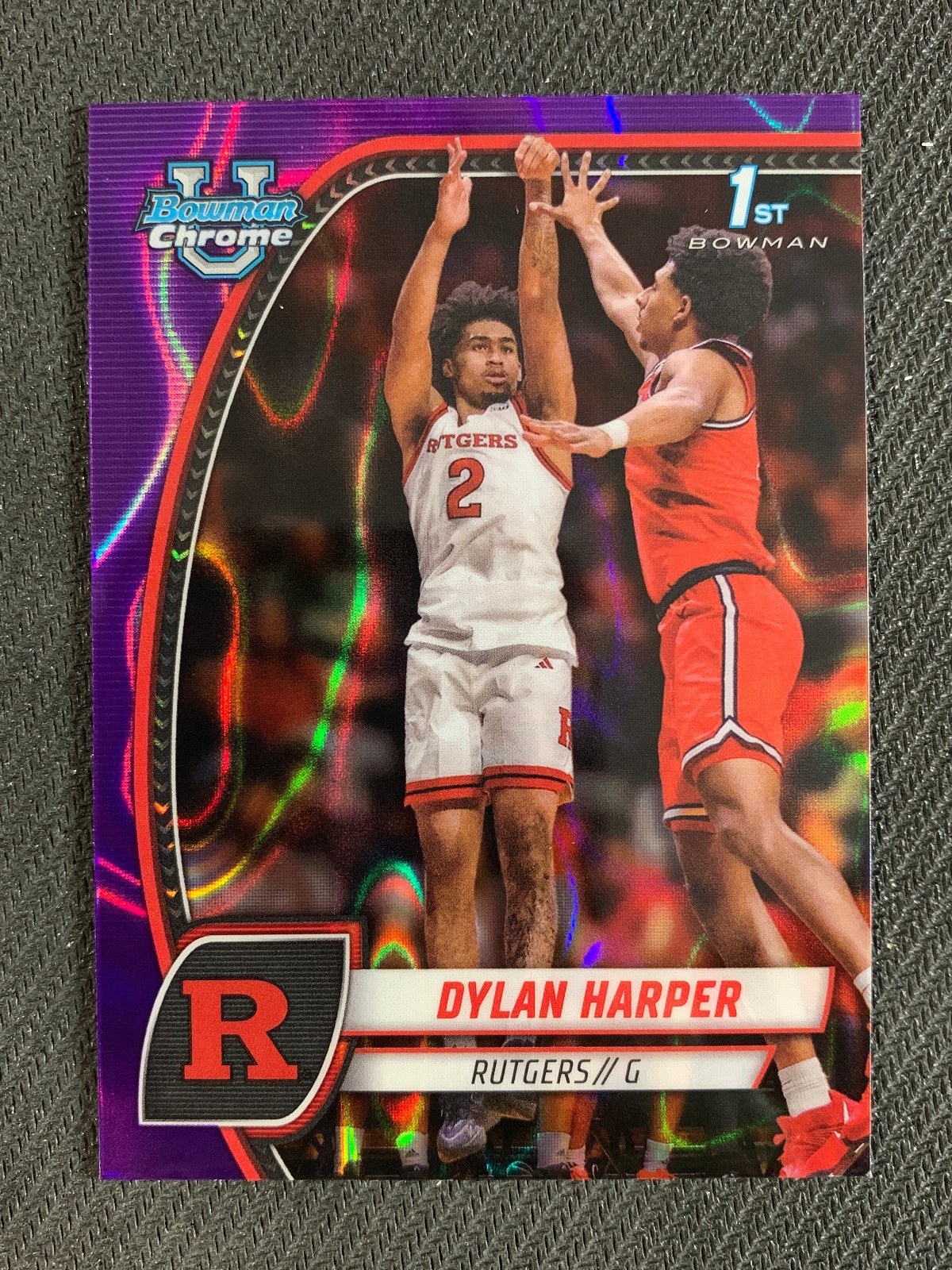 2024 Bowman Chrome University Purple Refractor #22 Dylan Harper RC Rookie