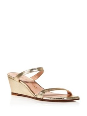 STUART WEITZMAN/ женские босоножки на танкетке без застежки с золотистым носком Aleena, 7.5 B