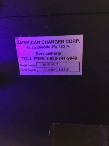 American Changer AC6000 Bill Changer