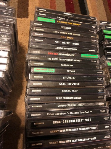 HUGE PS1 Game And Game Case Lot