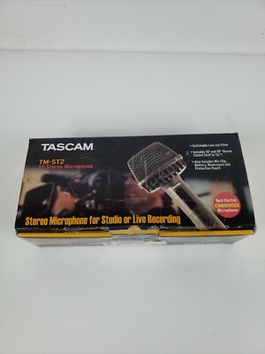 Tascam TM-ST2 Stereo Mic Microphone XY Video Audio Studio Camera Mic NEW 