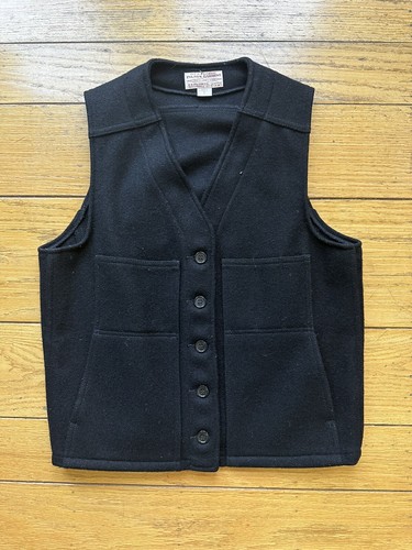 Vintage Filson Garment Vest Women’s Large 100% Virgin Wool Mackinaw Made in USA