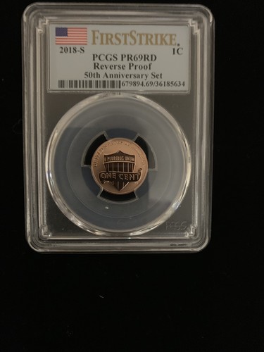 2018 - S  Lincoln Cent - PCGS  PR69RD  Reverse Proof - First Strike