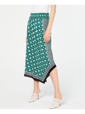 

INC Женская зеленая плиссированная юбка миди с принтом Размер, Зеленый