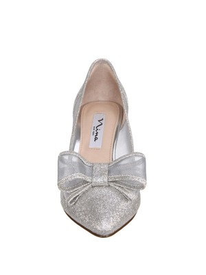

NINA NEW YORK Женские серебристые туфли-лодочки Peekaboo с сеткой по бокам Bianca Slip On Pumps 7,5 M, Серебряный, BIANCA-YG