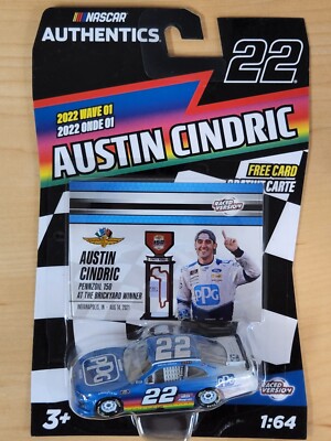 2022 Wave 1 Austin Cindric PPG Indianapolis Road Win  1/64 NASCAR Authentics