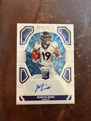 Marvin Mims 2024 Panini Donruss Elite Back To The Future Auto #BTF-MMI 5/149