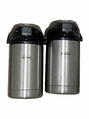 Bunn Lever Action Airpot Coffee Dispenser Stainless Steel Lot Of 2