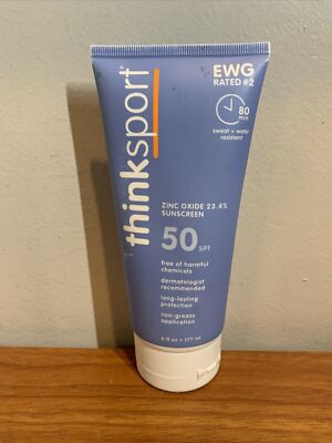 Thinksport SPF 50+ Mineral Sunscreen   Safe Natural Sunblock Not Sealed