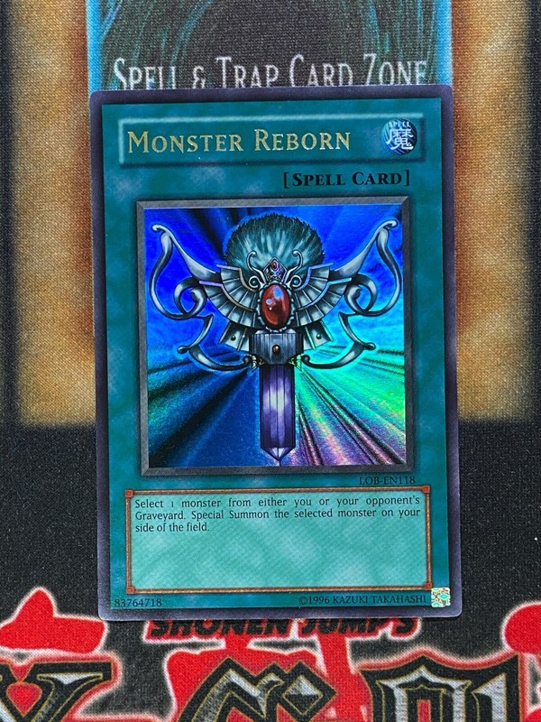 Yugioh Monster Reborn LOB-EN118 Ultra Rare Worldwide Edition MP | eBay